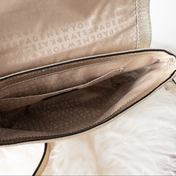 Kate Spade New York Gold Primrose Hill Bow Kaelin Leather Crossbody Bag, NWOT - Picture 5 of 7